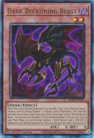 Dark Beckoning Beast - RA03-EN027 - Prismatic Ultimate Rare - 1st Edition