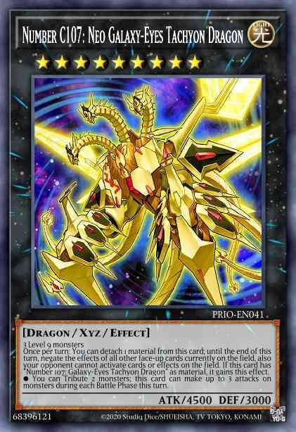 Number C107: Neo Galaxy-Eyes Tachyon Dragon - PRIO-EN041 - Ultimate Rare - 1st Edition
