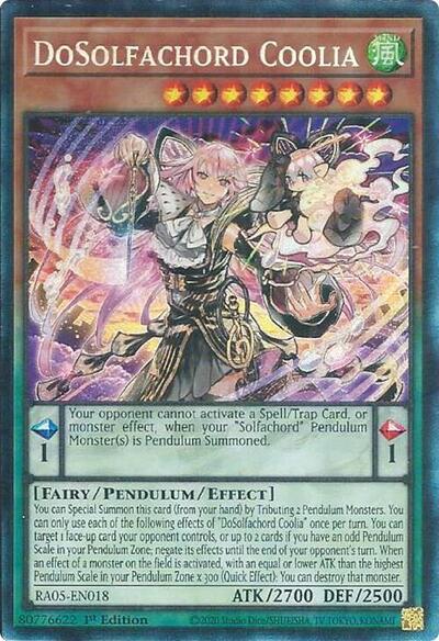 DoSolfachord Coolia - RA05-EN018 - Collector's Rare - 1st Edition