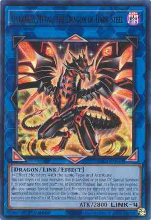 Darkness Metal, the Dragon of Dark Steel - Silver - BLC1-EN044 - Ultra Rare - 1st Edition