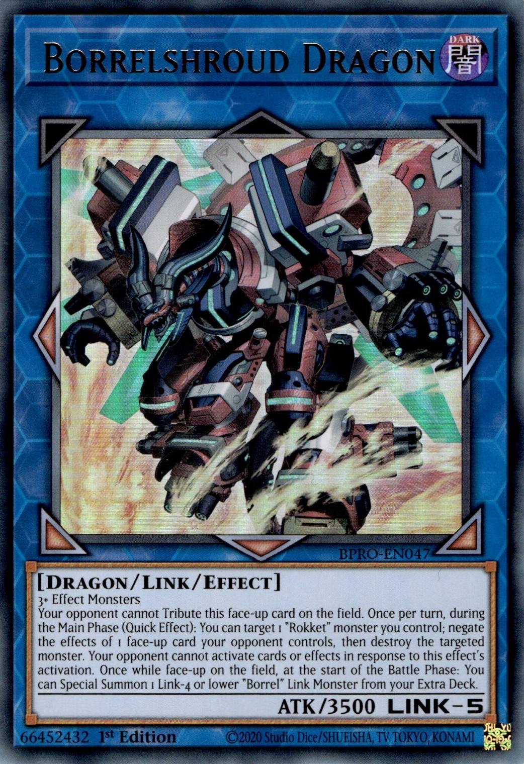 Borrelshroud Dragon - BPRO-EN047 - Ultra Rare - 1st Edition