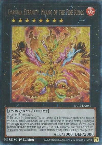 Garunix Eternity, Hyang of the Fire Kings - RA05-EN052 - Ultimate Rare - 1st Edition