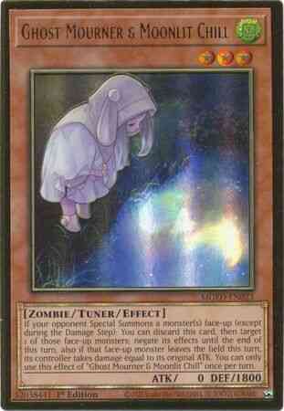 Ghost Mourner & Moonlit Chill - Alternate Art - MGED-EN023 - Premium Gold Rare - 1st Edition