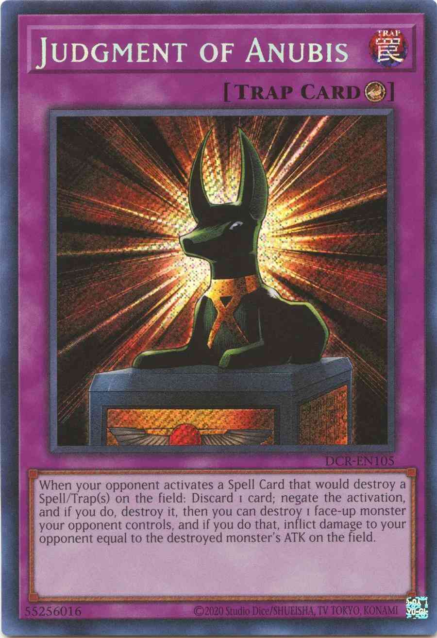 Judgment of Anubis - 25th Anniversary - DCR-EN105 - Secret Rare - Unlimited