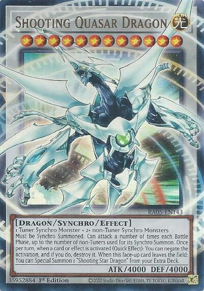 Shooting Quasar Dragon - Extended Art - RA05-EN143 - Ultra Rare - 1st Edition