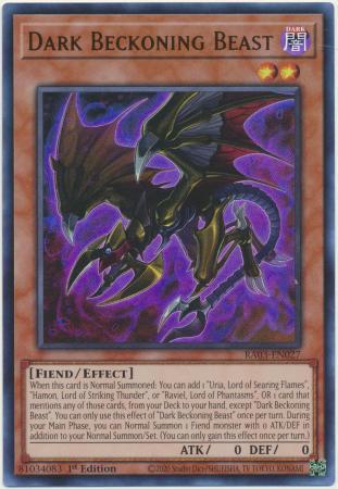 Dark Beckoning Beast - RA03-EN027 - Ultra Rare - 1st Edition