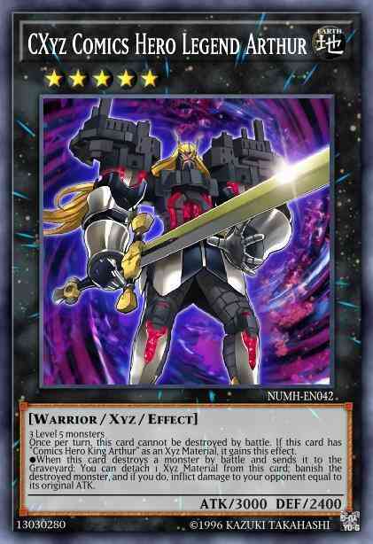CXyz Comics Hero Legend Arthur - NUMH-EN042 - Secret Rare - 1st Edition