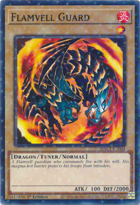 Flamvell Guard - HAC1-EN064 - Duel Terminal Normal Parallel Rare - 1st Edition