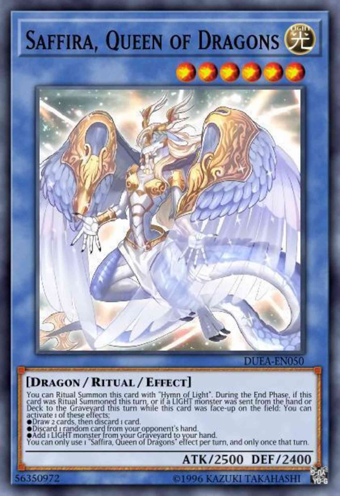 Saffira, Queen of Dragons - DUEA-EN050 - Ultra Rare - Unlimited