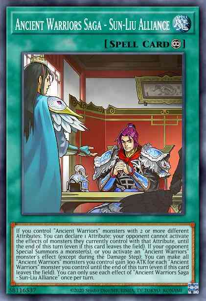 Ancient Warriors Saga - Sun-Liu Alliance - IGAS-EN056 - Rare - 1st Edition