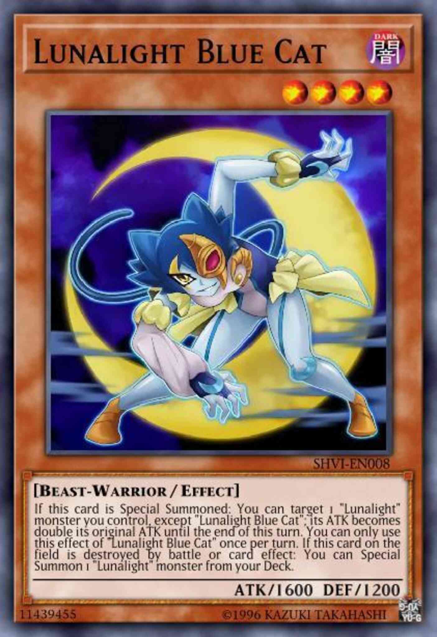 Lunalight Blue Cat - SHVI-EN008 - Rare - Unlimited
