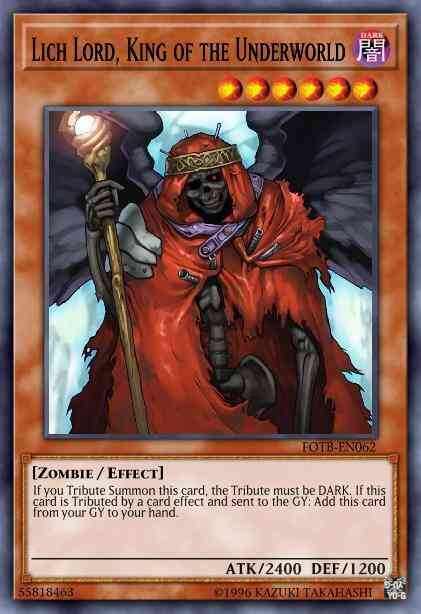 Lich Lord, King of the Underworld - FOTB-EN062 - Secret Rare - Unlimited