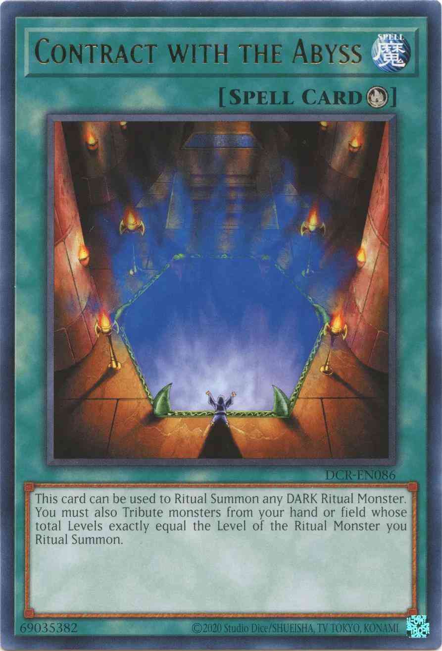 Contract with the Abyss - 25th Anniversary - DCR-EN086 - Rare - Unlimited