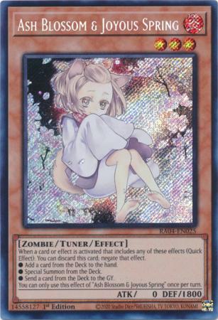 Ash Blossom & Joyous Spring - Alternate Art - RA04-EN025 - Secret Rare - 1st Edition