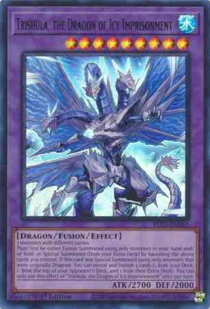 Trishula, the Dragon of Icy Imprisonment - Silver - BLC1-EN045 - Ultra Rare - 1st Edition