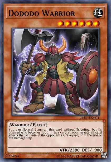 Dododo Warrior - ZTIN-EN001 - Super Rare - 1st Edition