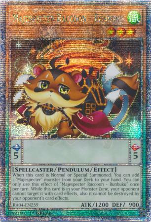 Majespecter Raccoon - Bunbuku - RA04-EN259 - Quarter Century Secret Rare - 1st Edition