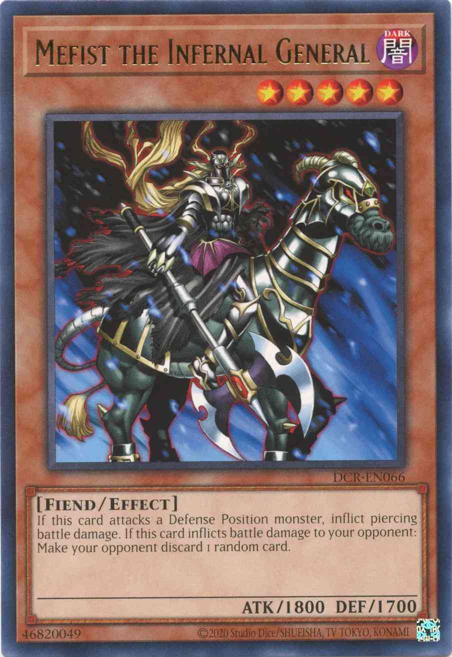 Mefist the Infernal General - 25th Anniversary - DCR-EN066 - Rare - Unlimited