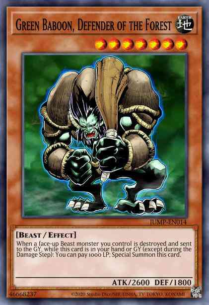Green Baboon, Defender of the Forest - LCYW-EN165 - Common - 1st Edition