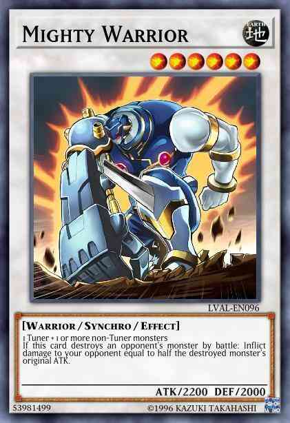 Mighty Warrior - LVAL-EN096 - Common - 1st Edition