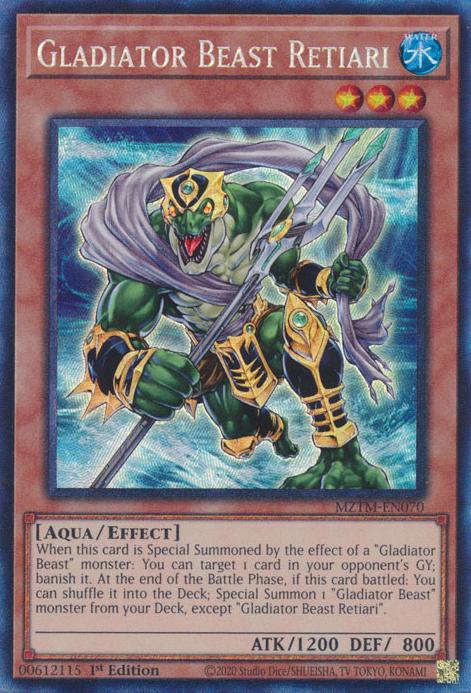 Gladiator Beast Retiari - MZTM-EN070 - Collector's Rare - 1st Edition