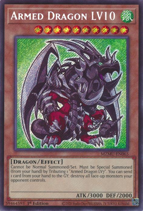 Armed Dragon LV10 - MZMU-EN065 - Secret Rare - 1st Edition
