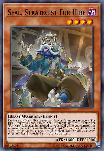 Seal, Strategist Fur Hire - DASA-EN018 - Super Rare - 1st Edition