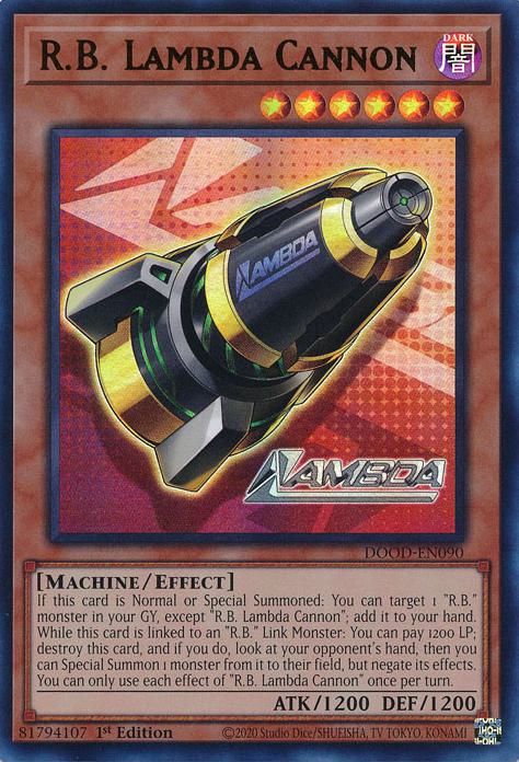 R.B. Lambda Cannon - DOOD-EN090 - Ultra Rare - 1st Edition