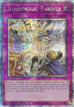 Dimensional Barrier - RA01-EN072 - Quarter Century Secret Rare - 1st Edition