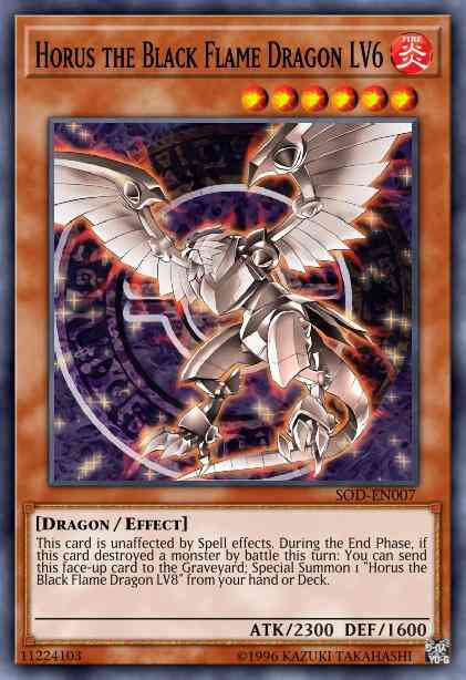 Horus the Black Flame Dragon LV6 - SOD-EN007 - Super Rare - 1st Edition