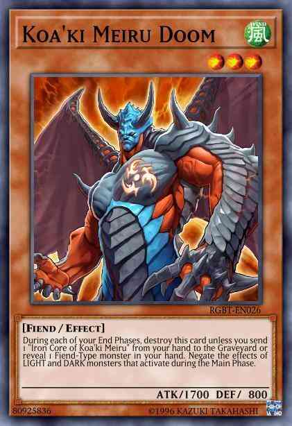 Koa'ki Meiru Doom - BP03-EN058 - Shatterfoil Rare - 1st Edition