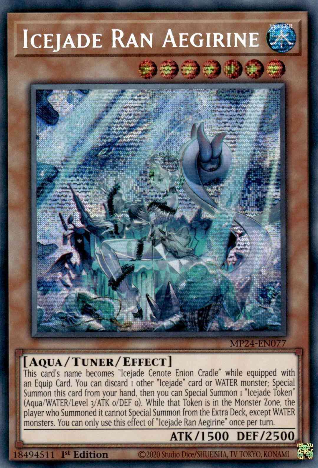 Icejade Ran Aegirine - MP24-EN077 - Prismatic Secret Rare - 1st Edition