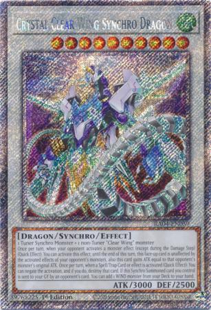 Crystal Clear Wing Synchro Dragon - RA04-EN059 - Platinum Secret Rare - 1st Edition