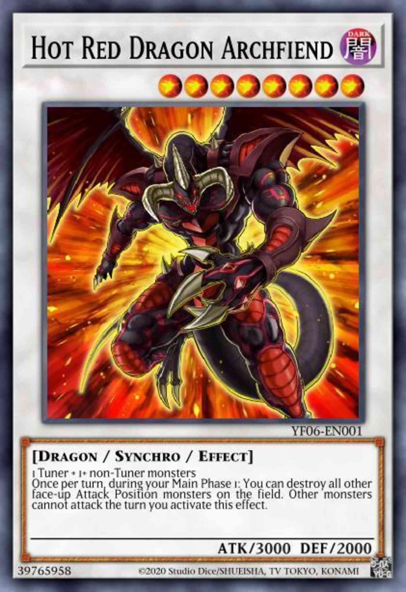 Hot Red Dragon Archfiend - HSRD-EN040 - Super Rare - 1st Edition