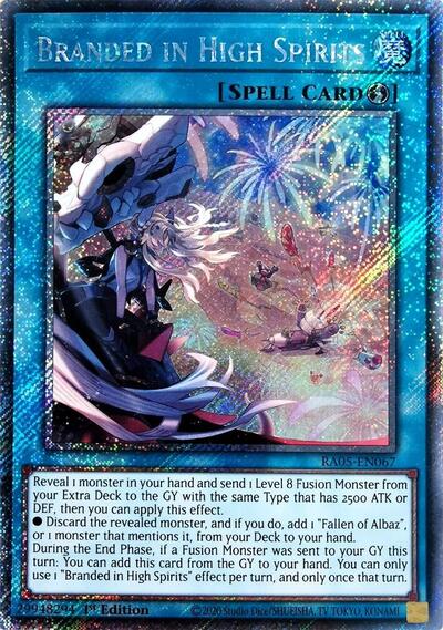 Branded in High Spirits - RA05-EN067 - Platinum Secret Rare - 1st Edition