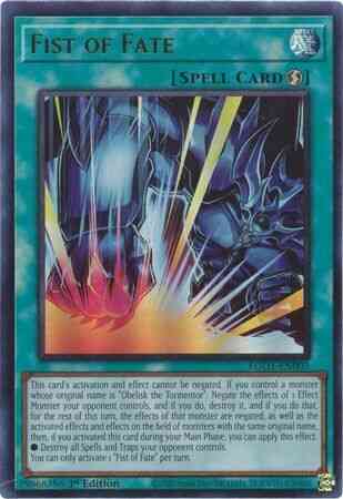 Fist of Fate - EGO1-EN003 - Ultra Rare - 1st Edition