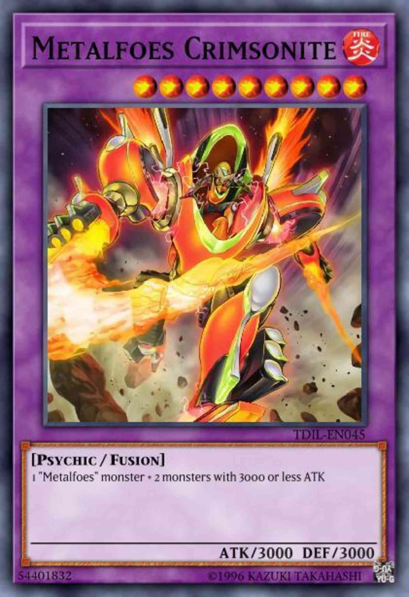 Metalfoes Crimsonite - PEVO-EN053 - Super Rare - 1st Edition
