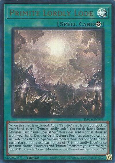 Primite Lordly Lode - RA05-EN072 - Ultra Rare - 1st Edition
