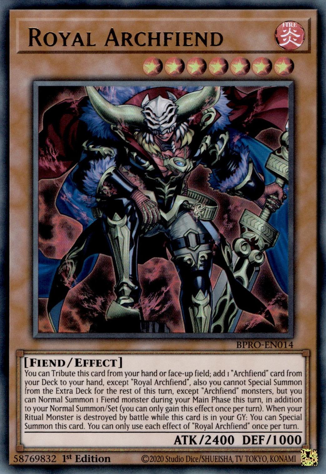 Royal Archfiend - BPRO-EN014 - Ultra Rare - 1st Edition