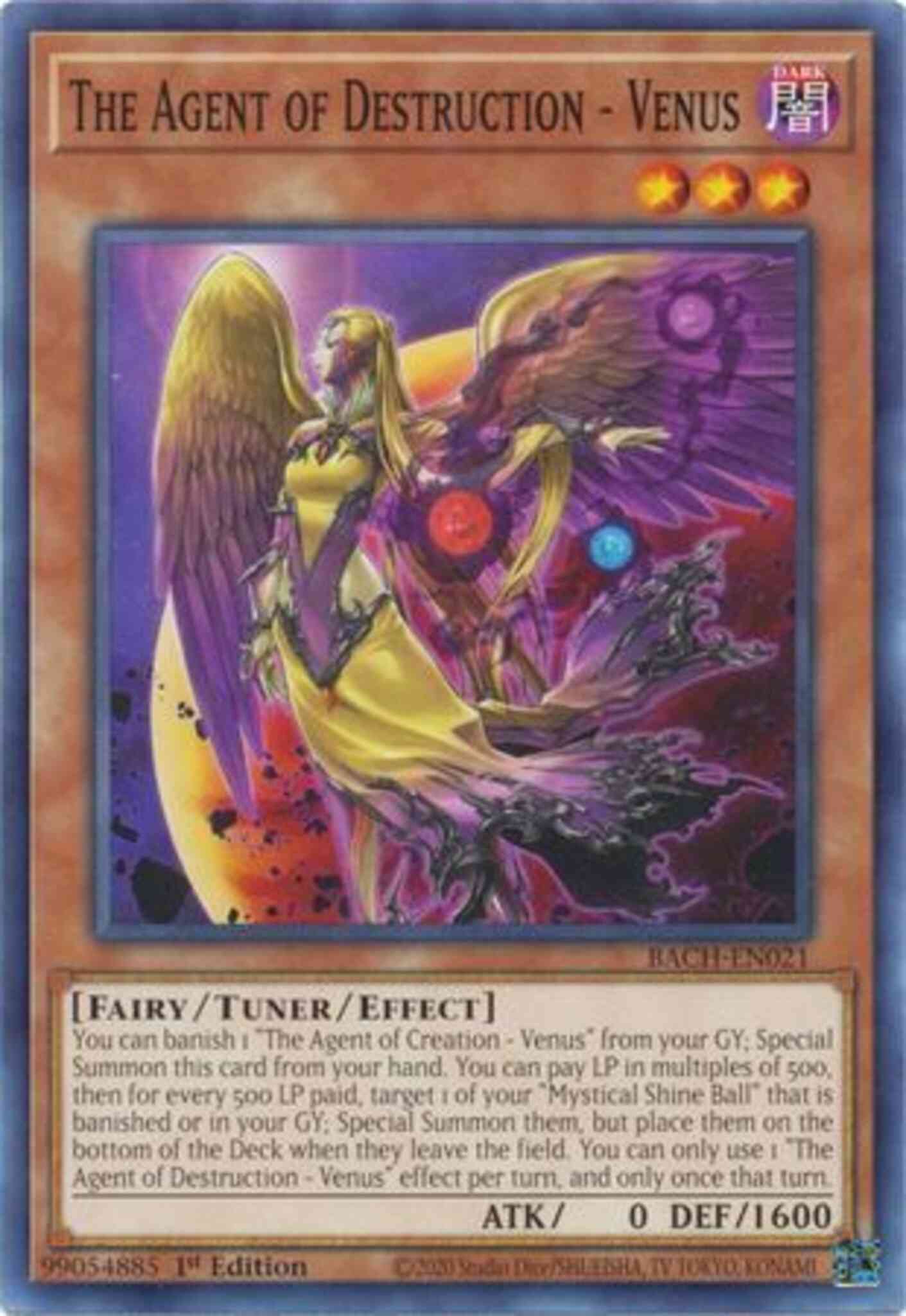 The Agent of Destruction - Venus - BACH-EN021 - Common - 1st Edition