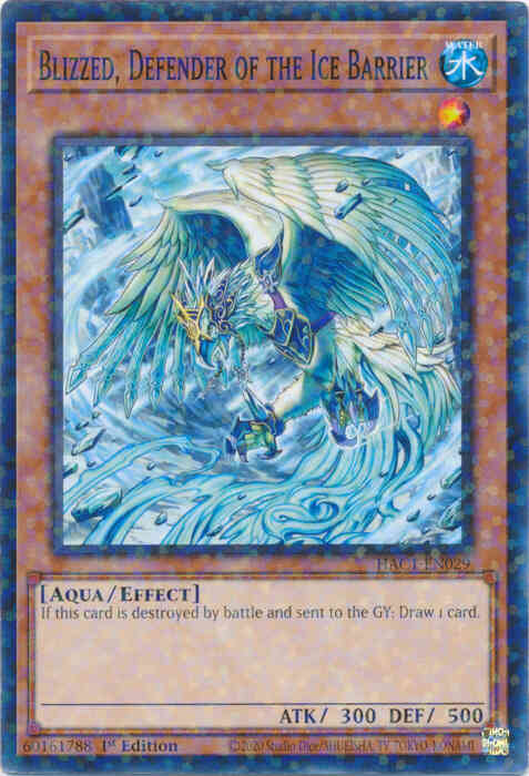 Blizzed, Defender of the Ice Barrier - HAC1-EN029 - Duel Terminal Normal Parallel Rare - 1st Edition