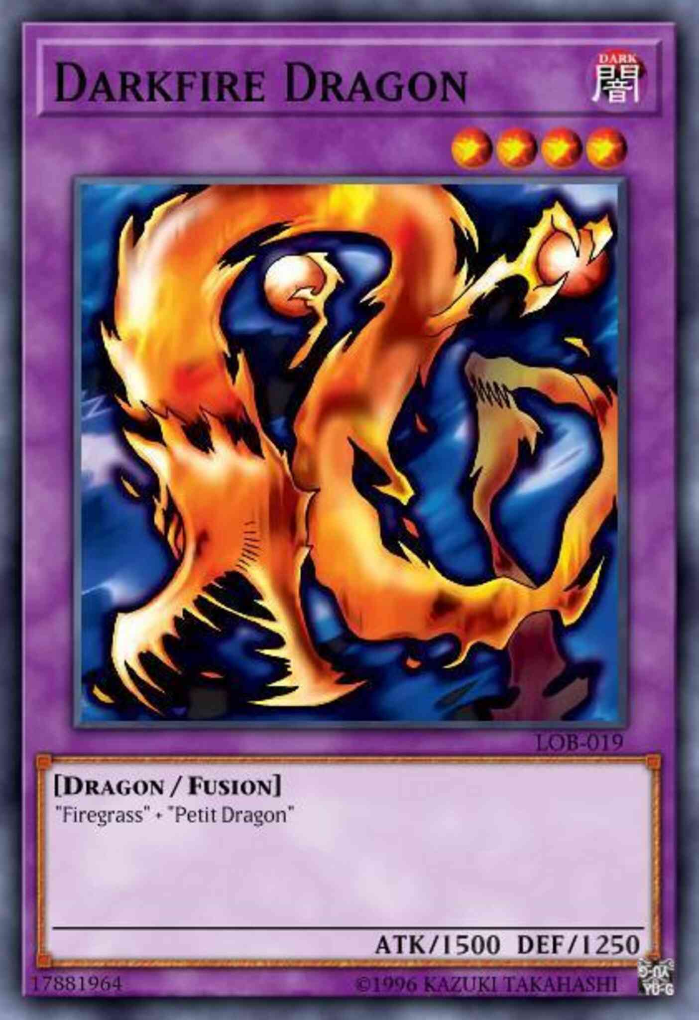 Darkfire Dragon - LOB-019 - Rare - Unlimited
