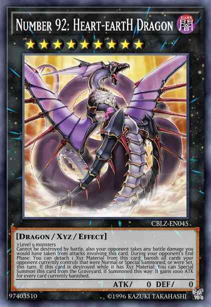 Number 92: Heart-eartH Dragon - CBLZ-EN045 - Ghost Rare - Unlimited