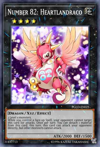 Number 82: Heartlandraco - PGLD-EN025 - Gold Secret Rare - 1st Edition