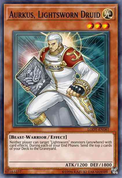 Aurkus, Lightsworn Druid - LODT-EN081 - Super Rare - 1st Edition