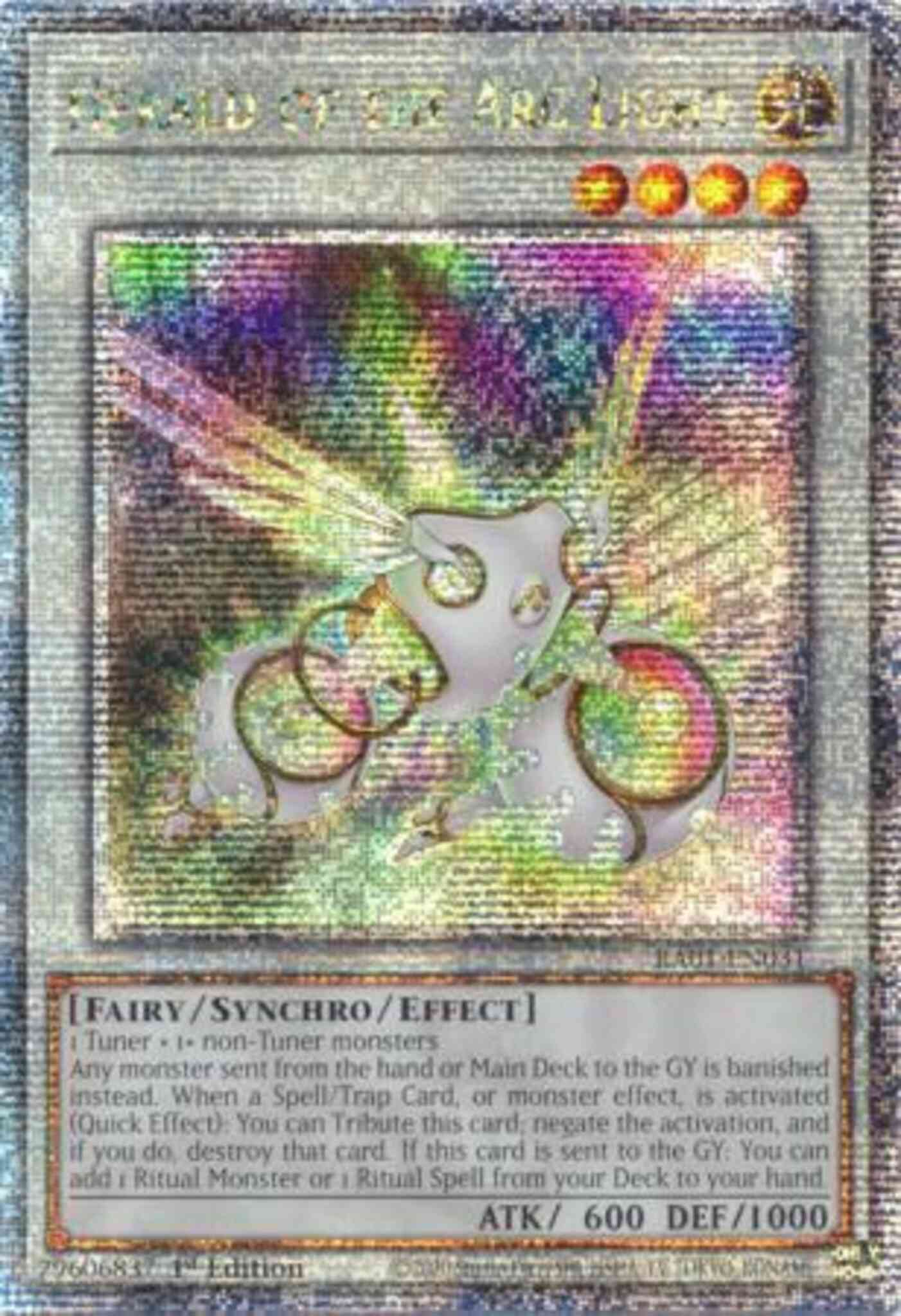 Herald of the Arc Light - RA01-EN031 - Quarter Century Secret Rare - 1st Edition