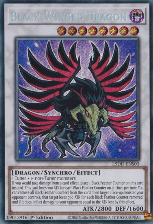 Black-Winged Dragon - L5DD-ENS03 - Secret Rare - 1st Edition