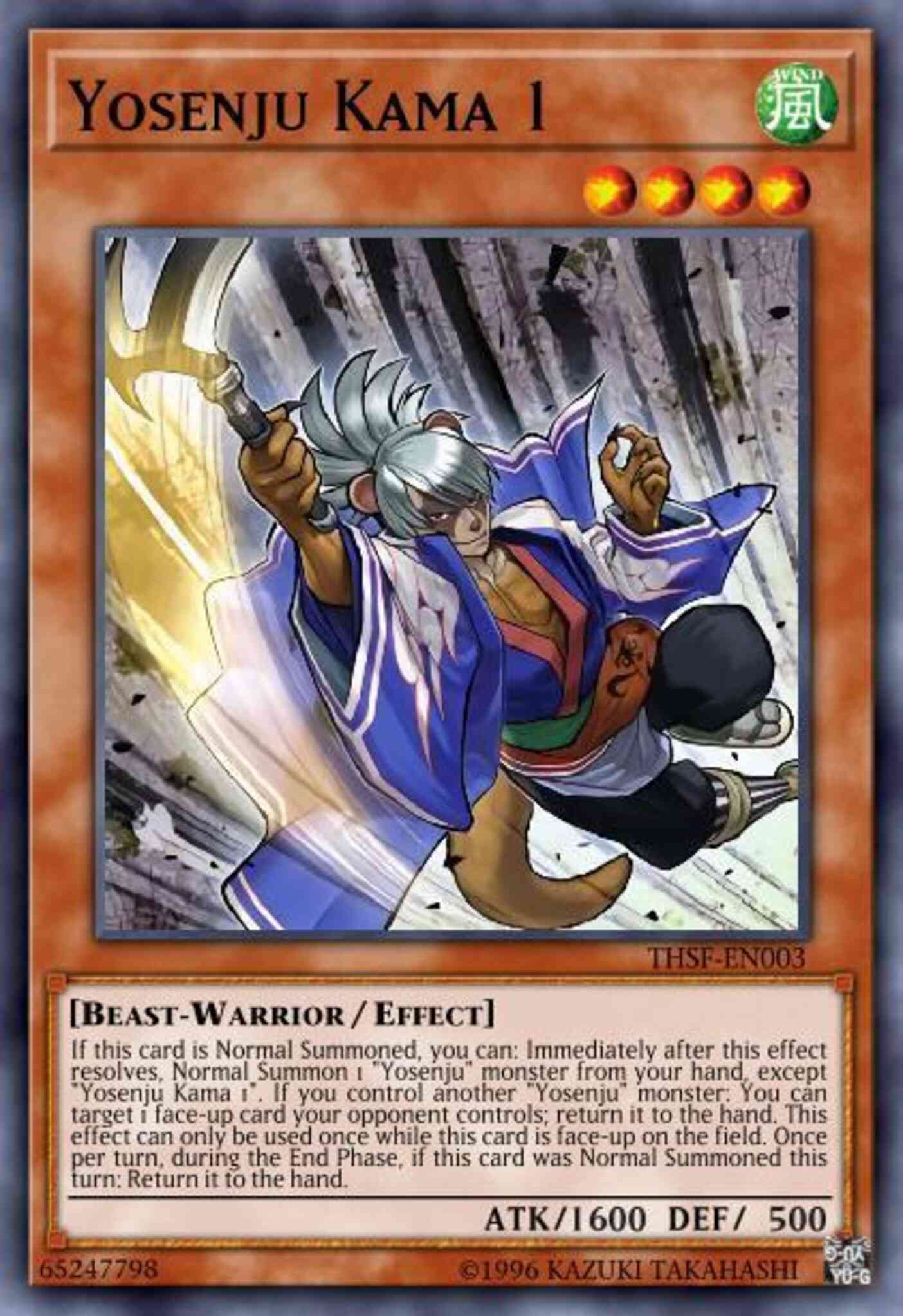 Yosenju Kama 1 - THSF-EN003 - Secret Rare - 1st Edition