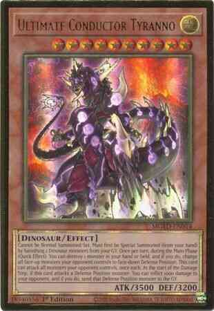 Ultimate Conductor Tyranno - MGED-EN014 - Premium Gold Rare - 1st Edition