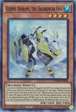 Gizmek Arakami, the Hailbringer Hog - DAMA-EN018 - Super Rare - 1st Edition